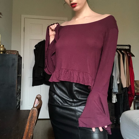 SOLD Boho Bell Sleeve Tie Back Shirt - Picture 2 of 4